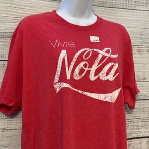NoLa Red Tshirt “Vivre NoLa” (New Orleans Louisiana) Size Large
